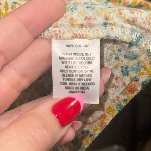 Wonderly Floral Button Down Shirt - Yellow and Green - Picture 7 of 7